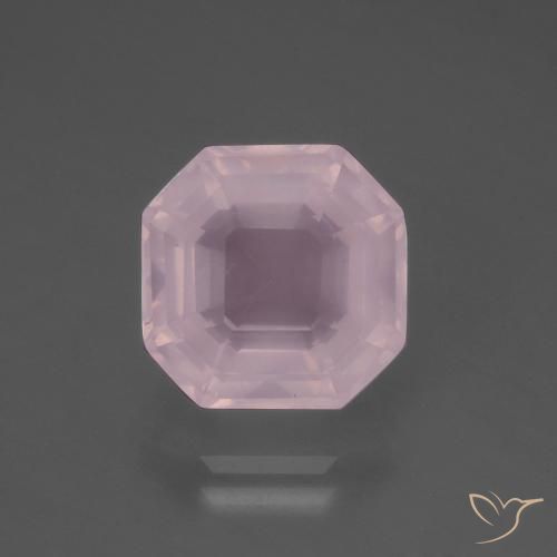5.60ct طبيعي وردي فاتح كوارتز زهرى, قص الزمرد, شفاف