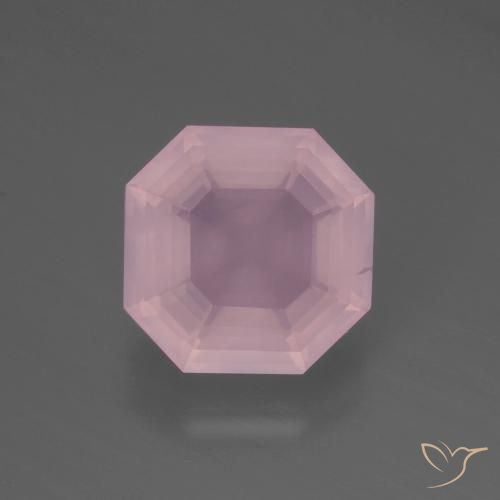 5.12ct طبيعي وردى زهرى متوسط كوارتز زهرى, قص الزمرد, شفاف