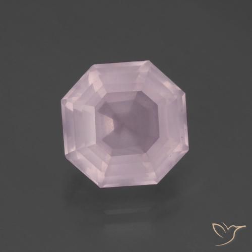 5.59ct طبيعي وردى العلكة كوارتز زهرى, قص الزمرد, شفاف