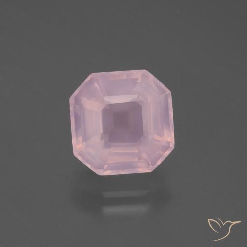4.08ct طبيعي وردى زهرى متوسط كوارتز زهرى, قص الزمرد, شفاف