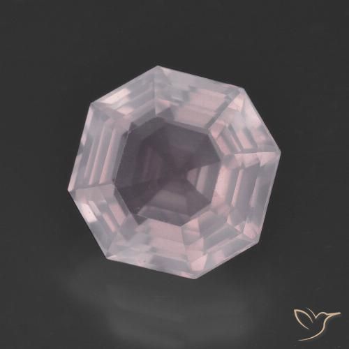 4.22ct طبيعي وردي فاتح كوارتز زهرى, قص الزمرد, شفاف