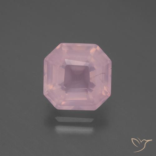 3.96ct طبيعي وردى زهرى كوارتز زهرى, قص الزمرد, شفاف