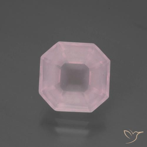 5.34ct طبيعي وردى زهرى كوارتز زهرى, قص الزمرد, شفاف