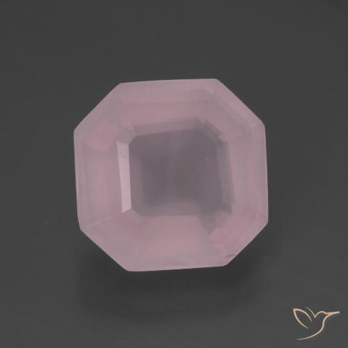 5.06ct طبيعي وردى زهرى كوارتز زهرى, قص الزمرد, شفاف