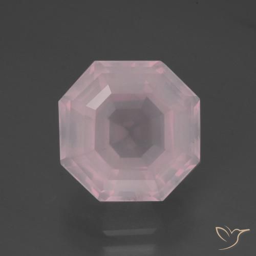 5.99ct طبيعي وردى زهرى فاتح كوارتز زهرى, قص الزمرد, شفاف