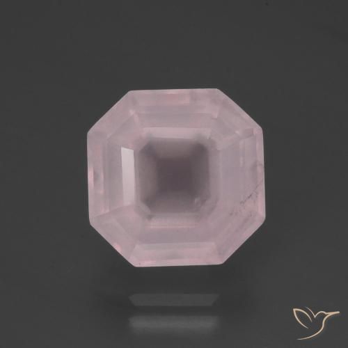 5.19ct طبيعي وردي فاتح كوارتز زهرى, قص الزمرد, شفاف