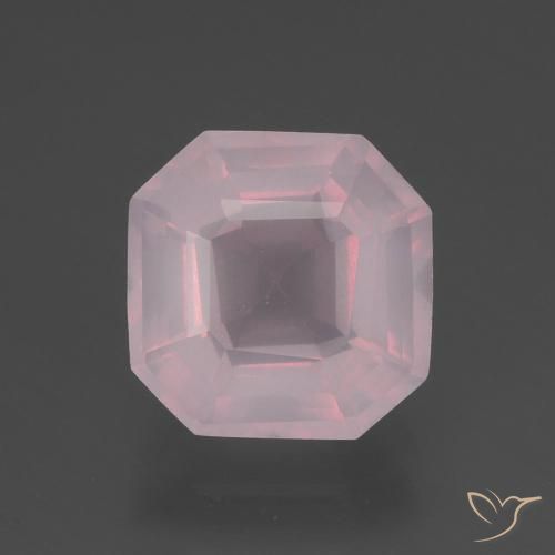 3.58ct طبيعي وردى زهرى كوارتز زهرى, قص الزمرد, شفاف