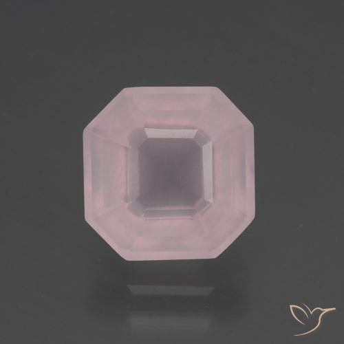 3.13ct طبيعي وردى زهرى فاتح كوارتز زهرى, قص الزمرد, شفاف
