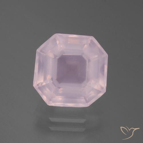5.41ct طبيعي وردى كرزى فاتح كوارتز زهرى, قص الزمرد, شفاف