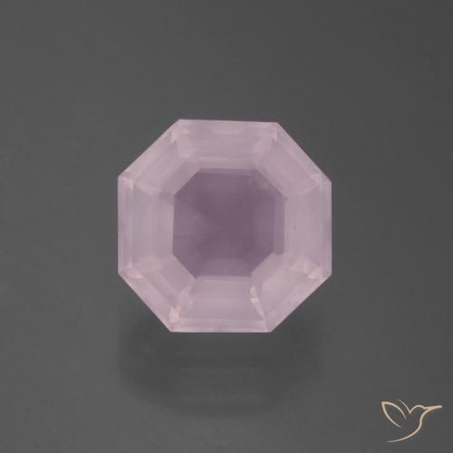 3.75ct طبيعي وردى العلكة كوارتز زهرى, قص الزمرد, شفاف