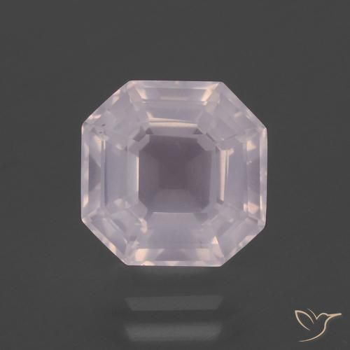 4.06ct طبيعي وردى زهرى فاتح كوارتز زهرى, قص الزمرد, شفاف