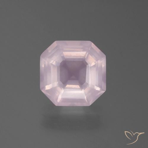 2.85ct طبيعي وردى زهرى فاتح كوارتز زهرى, قص الزمرد, شفاف