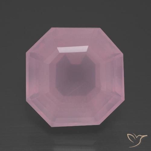 11.20ct طبيعي وردي فاتح كوارتز زهرى, قص الزمرد, شفاف