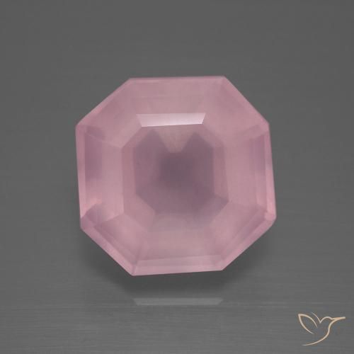 9.63ct طبيعي وردى زهرى متوسط كوارتز زهرى, قص الزمرد, شفاف