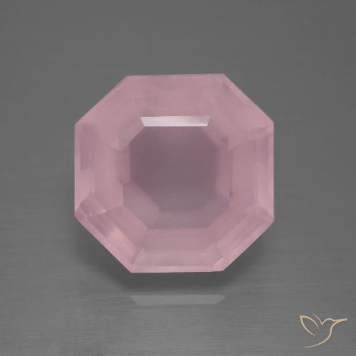9.72ct طبيعي وردى زهرى متوسط كوارتز زهرى, قص الزمرد, شفاف