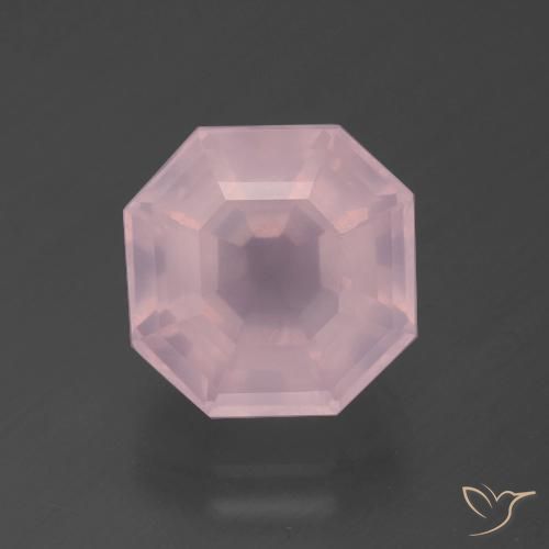 5.07ct طبيعي وردى زهرى كوارتز زهرى, قص الزمرد, شفاف