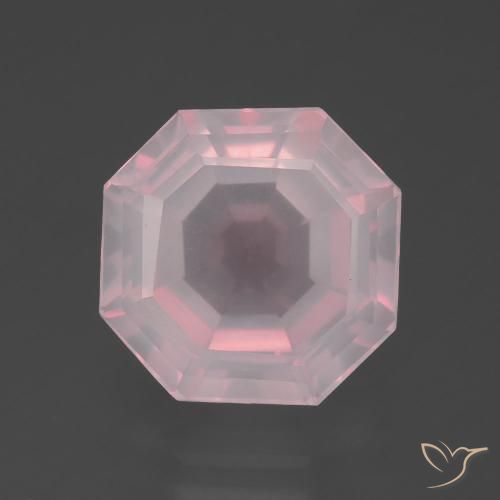 5.96ct طبيعي وردى زهرى كوارتز زهرى, قص الزمرد, شفاف