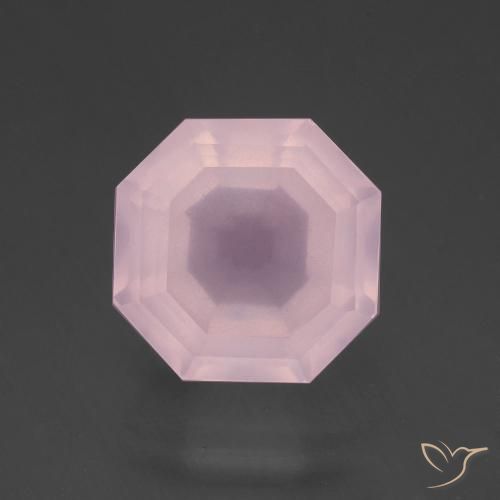 7.76ct طبيعي وردى العلكة كوارتز زهرى, قص الزمرد, شفاف