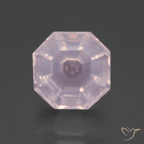 9.30ct طبيعي وردى العلكة كوارتز زهرى, قص الزمرد, شفاف