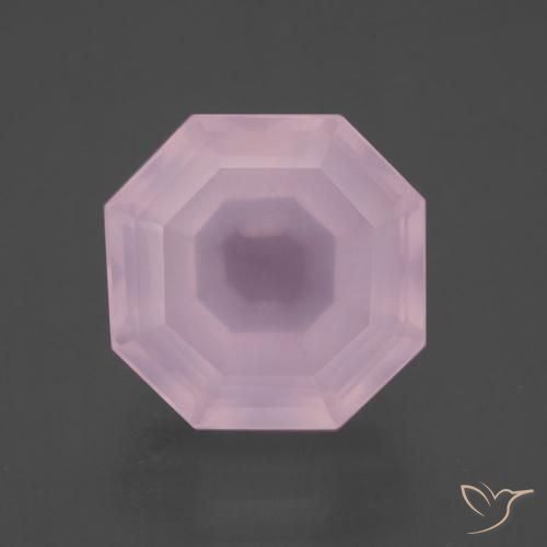 13.31ct طبيعي وردي فاتح كوارتز زهرى, قص الزمرد, شفاف