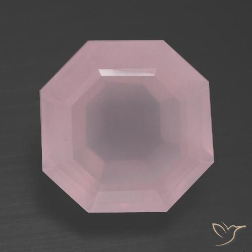 9.81ct طبيعي وردى زهرى كوارتز زهرى, قص الزمرد, شفاف
