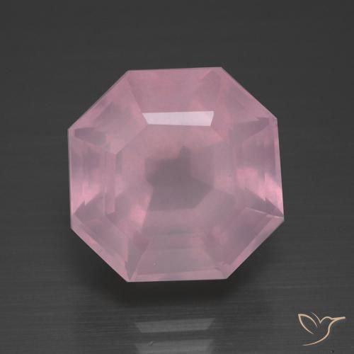 10.63ct طبيعي وردى زهرى كوارتز زهرى, قص الزمرد, شفاف