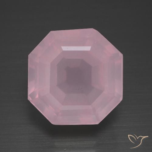 11.40ct طبيعي وردى زهرى كوارتز زهرى, قص الزمرد, شفاف