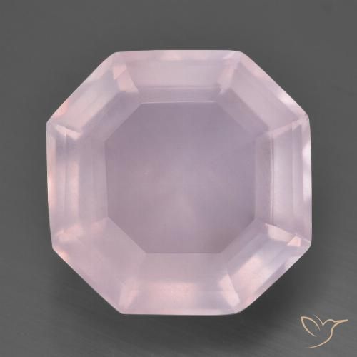 12.64ct طبيعي وردي فاتح كوارتز زهرى, قص الزمرد, شفاف