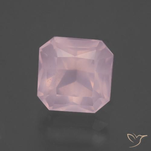 3.82ct طبيعي وردى العلكة كوارتز زهرى, قص الزمرد, شفاف