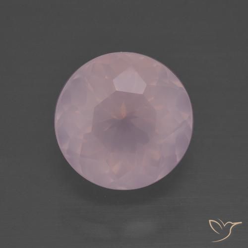 4.44ct طبيعي وردى زهرى كوارتز زهرى, دائري, شفاف