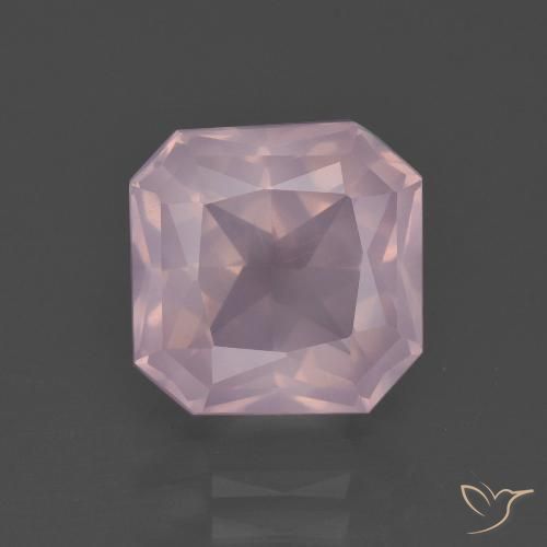4.71ct طبيعي وردى زهرى فاتح كوارتز زهرى, قص الزمرد, شفاف