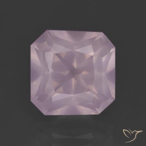 5.68ct طبيعي وردى العلكة كوارتز زهرى, قص الزمرد, شفاف