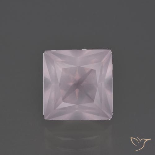 3.97ct طبيعي وردى زهرى فاتح كوارتز زهرى, مربع, شفاف