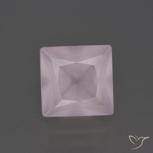 4.27ct طبيعي وردى زهرى فاتح كوارتز زهرى, مربع, شفاف