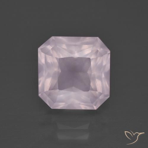 4.75ct طبيعي وردي فاتح كوارتز زهرى, قص الزمرد, شفاف
