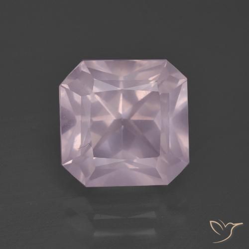 5.40ct طبيعي وردي فاتح كوارتز زهرى, قص الزمرد, شفاف