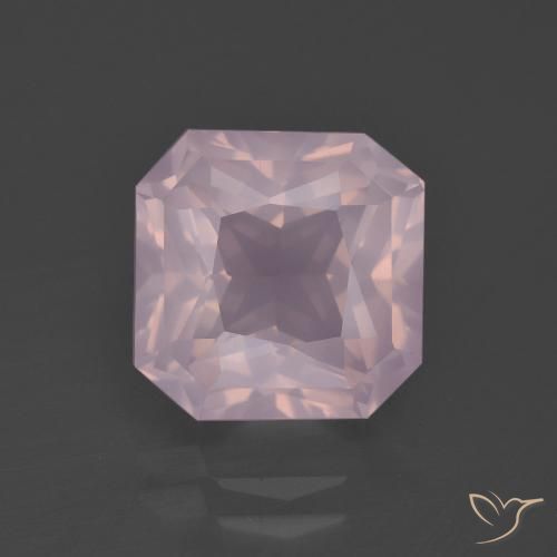 5.31ct طبيعي وردى العلكة كوارتز زهرى, قص الزمرد, شفاف