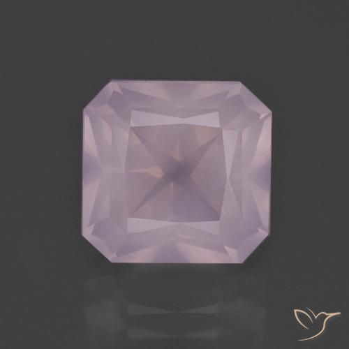 5.91ct طبيعي وردي فاتح كوارتز زهرى, قص الزمرد, شفاف