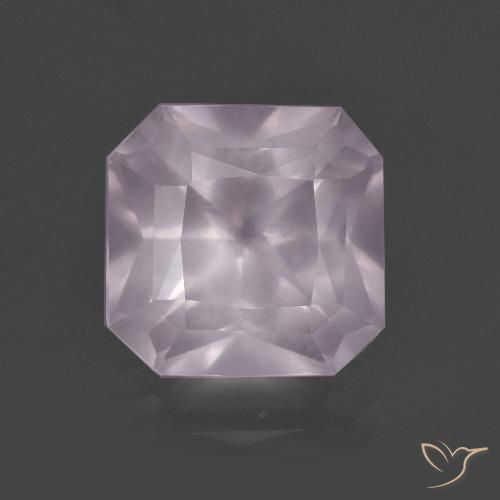 5.13ct طبيعي وردى زهرى فاتح كوارتز زهرى, قص الزمرد, شفاف