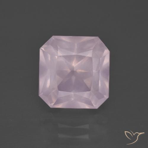 4.73ct طبيعي وردى العلكة كوارتز زهرى, قص الزمرد, شفاف