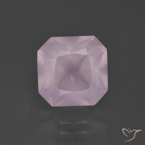 4.32ct طبيعي وردي فاتح كوارتز زهرى, قص الزمرد, شفاف