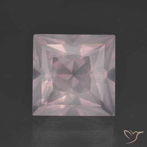 5.77ct طبيعي وردى زهرى فاتح كوارتز زهرى, مربع, شفاف