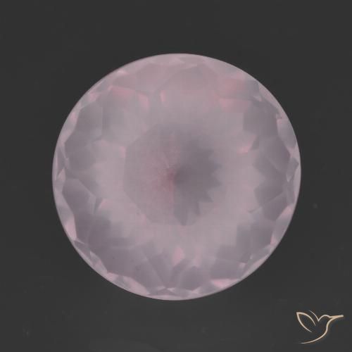 6.88ct طبيعي وردي فاتح كوارتز زهرى, دائري, شفاف