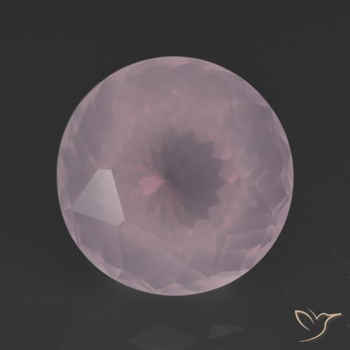 9.32ct طبيعي وردى العلكة كوارتز زهرى, دائري, شفاف