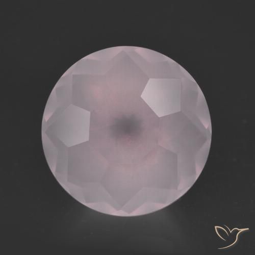 6.36ct طبيعي وردي فاتح كوارتز زهرى, دائري, شفاف