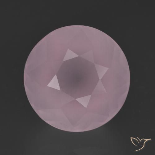8.32ct طبيعي وردى متوسط كوارتز زهرى, دائري, شفاف