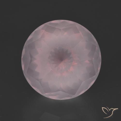 7.65ct طبيعي وردى زهرى فاتح كوارتز زهرى, دائري, شفاف