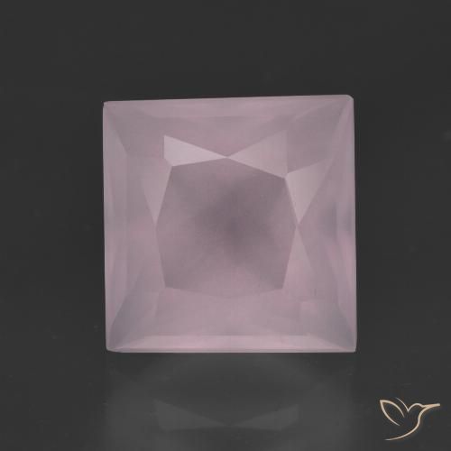 4.96ct طبيعي وردى العلكة كوارتز زهرى, مربع, شفاف
