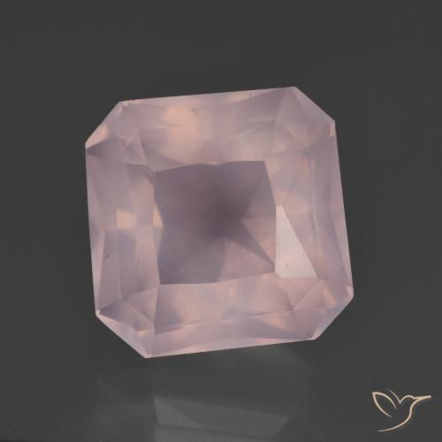 10.31ct طبيعي وردي فاتح كوارتز زهرى, قص الزمرد, شفاف