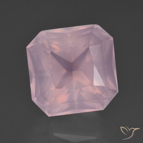 9.50ct طبيعي وردى زهرى متوسط كوارتز زهرى, قص الزمرد, شفاف